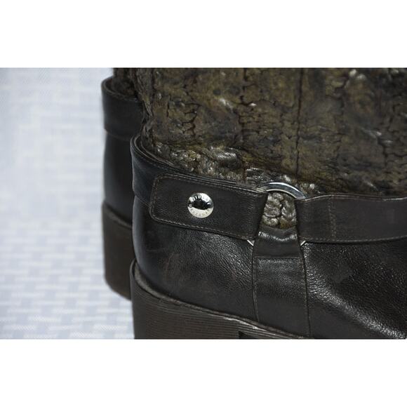 Stuart Weitzman Pimlico Coated Knit Leather Mid Calf Boots Size 9 - Picture 8 of 9